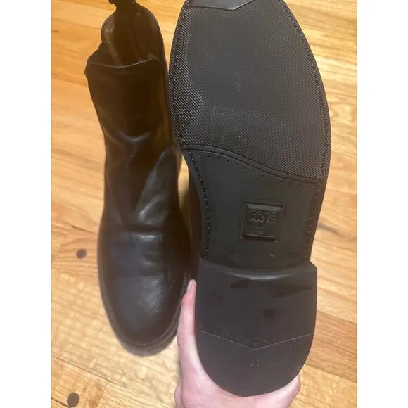 Frye Men’s Sz 10.5 Black Leather Boots Tyler Flex Chelsea