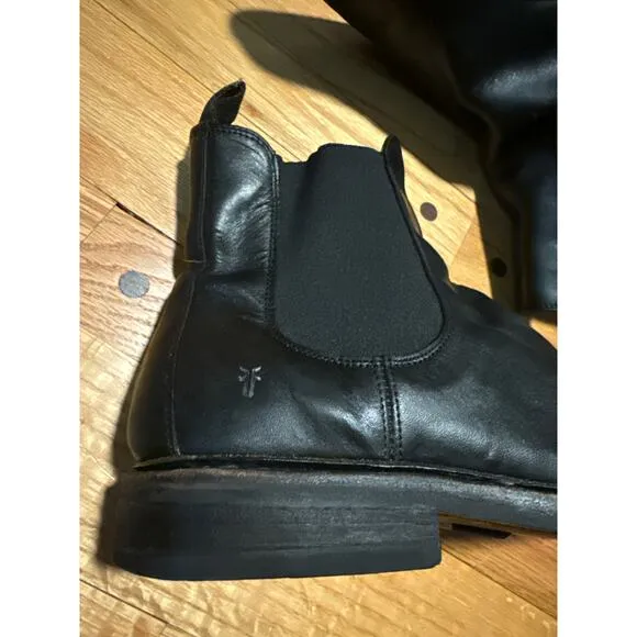 Frye Men’s Sz 10.5 Black Leather Boots Tyler Flex Chelsea