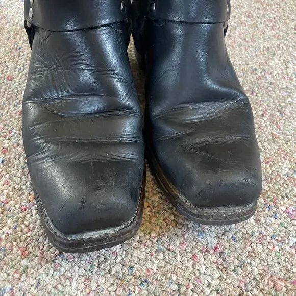 Frye O-Ring Harness Moto Boots Black