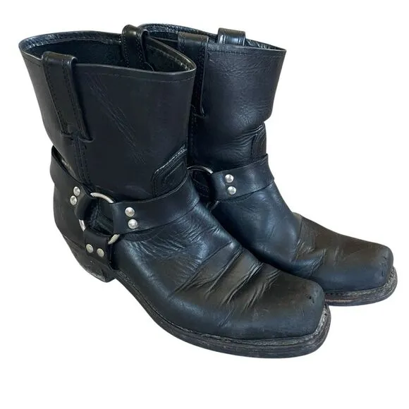 Frye O-Ring Harness Moto Boots Black