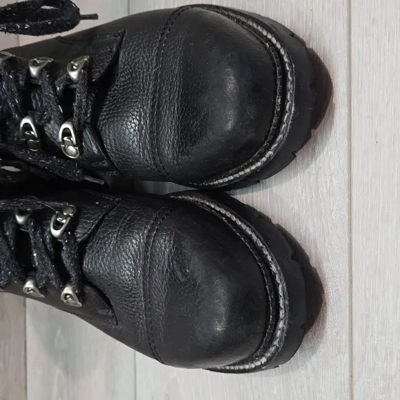 Frye Women Samantha Leather Boots moto shoes sz 10B