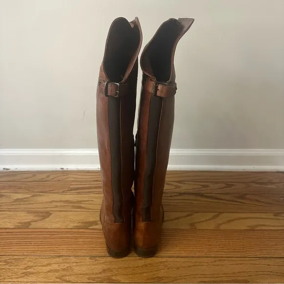 Frye Women’s Melissa Over the knee boots in cognac leather- Size 9