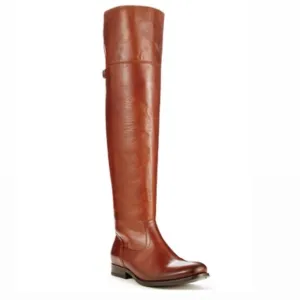 Frye Women’s Melissa Over the knee boots in cognac leather- Size 9