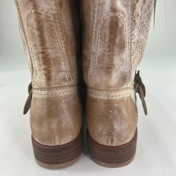 Frye Women’s Veronica Slouch Leather Boots US 9.5 B Tan Distressed Engineer Boot