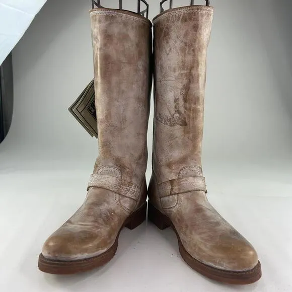 Frye Women’s Veronica Slouch Leather Boots US 9.5 B Tan Distressed Engineer Boot