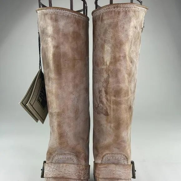 Frye Women’s Veronica Slouch Leather Boots US 9.5 B Tan Distressed Engineer Boot