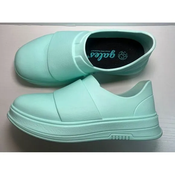 Gales Frontline Nurse Shoes Footwear Women's Size 7 Mint Teal‎ Pull On Non-Slip