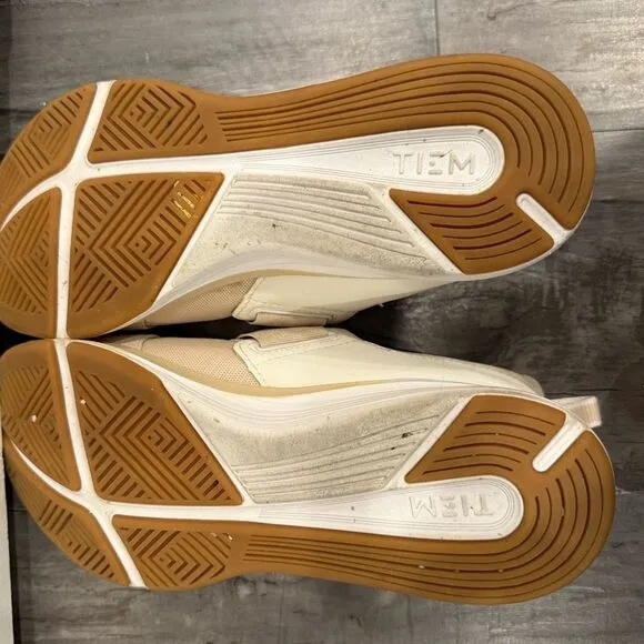 Gently worn Tiem size 8.5 slip on tennis shoes