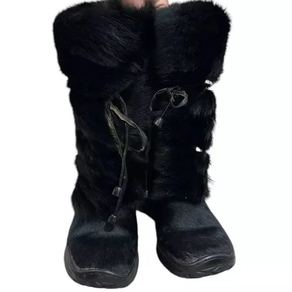 Genuine fur Italian boots