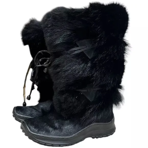 Genuine fur Italian boots