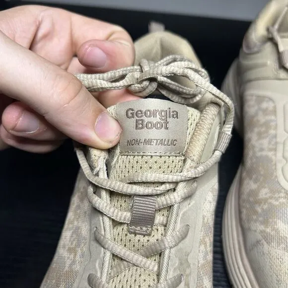 Georgia Boot Mens Size 8.5 Composite Toe Khaki Camo Tan Atheltic Shoes