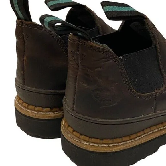 Georgia Giant Romeo Steel Toe Shoes Boots Mens Size 7 Womens Size 9 Soggy Brown