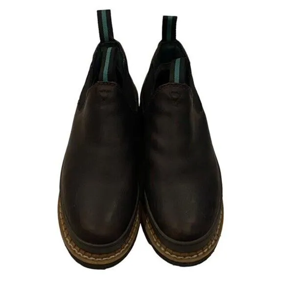 Georgia Giant Romeo Steel Toe Shoes Boots Mens Size 7 Womens Size 9 Soggy Brown