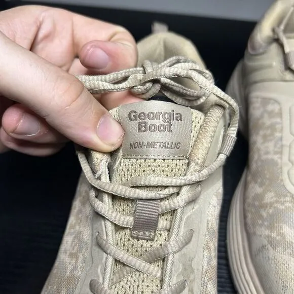 Georgia Boot Mens Size 8.5 Composite Toe Khaki Camo Tan Atheltic Shoes