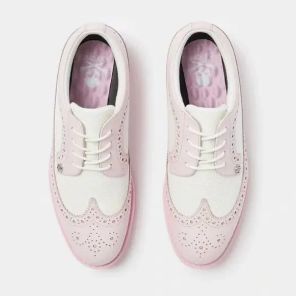 G/Fore Longwing Gallivanter Golf Shoes Pebble Leather Blush 8 G4LA23EF11 NWT