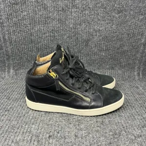 Giuseppe Zanotti Kriss Steel Hi Leather Sneakers Shoes Black Women’s 37 / US 6.5