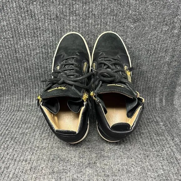 Giuseppe Zanotti Kriss Steel Hi Leather Sneakers Shoes Black Women’s 37 / US 6.5