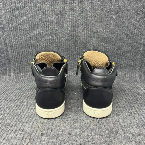 Giuseppe Zanotti Kriss Steel Hi Leather Sneakers Shoes Black Women’s 37 / US 6.5