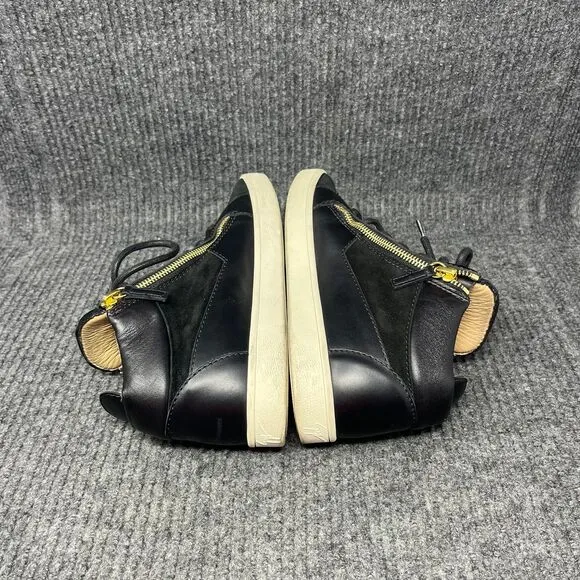 Giuseppe Zanotti Kriss Steel Hi Leather Sneakers Shoes Black Women’s 37 / US 6.5