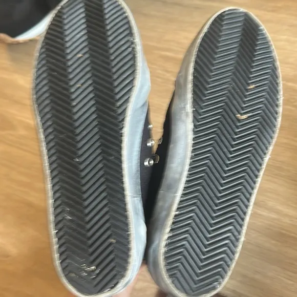 Golden Goose Black and White High-Top Sneakers