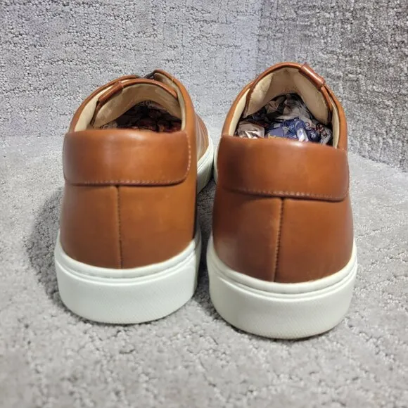 Grant Stone Coast Sneaker Men's Size US 9D Saddle Tan Leather Plain Toe Shoes