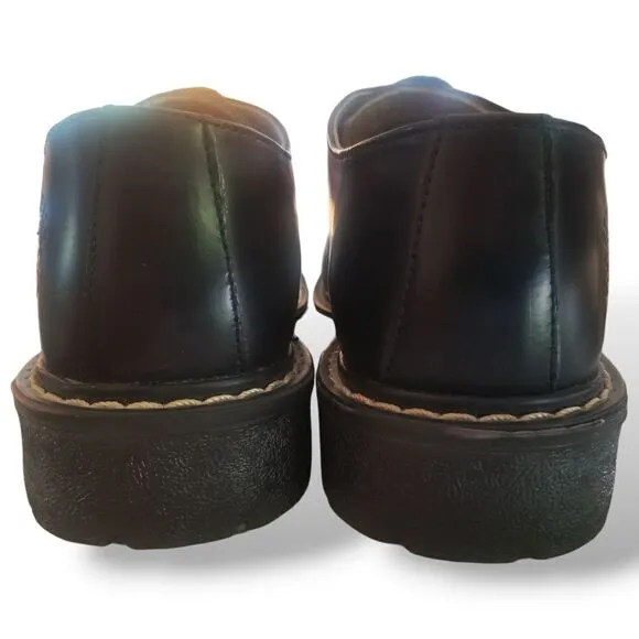 Grinders Percival CS Black Leather Lace Shoes Unisex sz 38