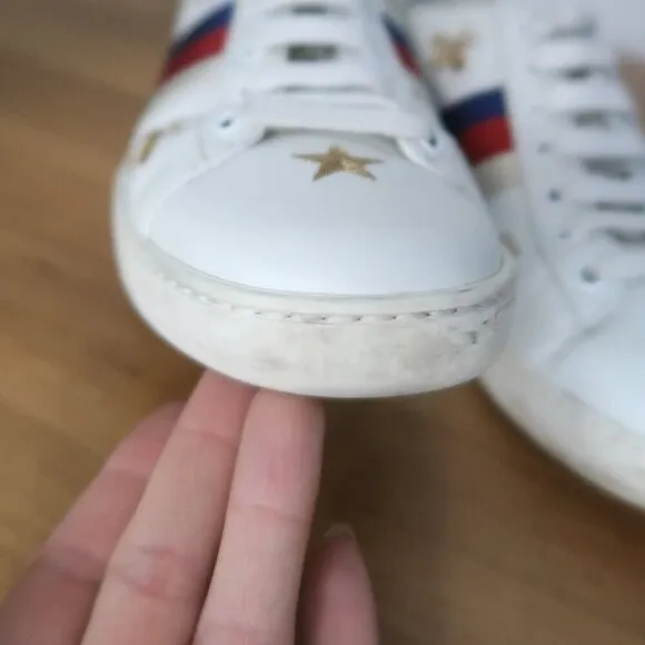 Gucci Ace Web Bees and Stars Sneakers Size 36.5 / US 6.5