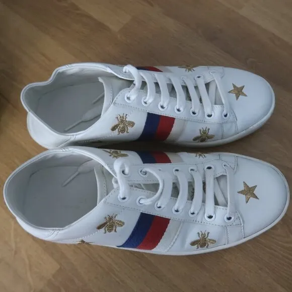 Gucci Ace Web Bees and Stars Sneakers Size 36.5 / US 6.5