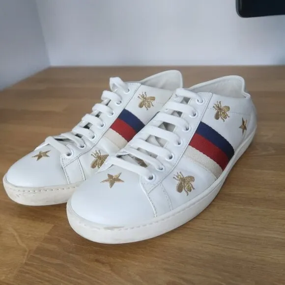 Gucci Ace Web Bees and Stars Sneakers Size 36.5 / US 6.5