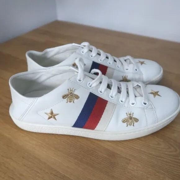 Gucci Ace Web Bees and Stars Sneakers Size 36.5 / US 6.5