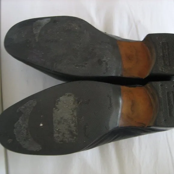 GUCCI Men's Loafer Leather Shoes Double G Monk Strap Size 46/US Size 9