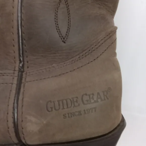 Guide Gear Cowboy Boots Suede Leather  Brown Size 8D