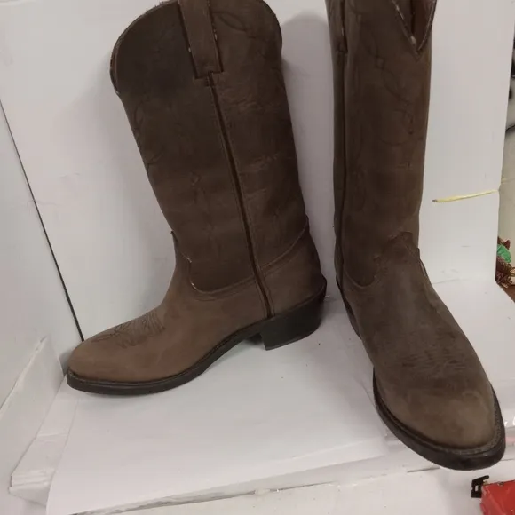 Guide Gear Cowboy Boots Suede Leather  Brown Size 8D