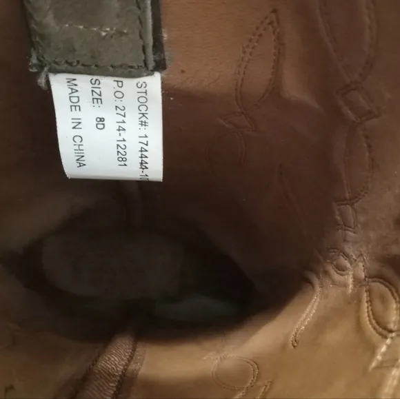 Guide Gear Cowboy Boots Suede Leather  Brown Size 8D