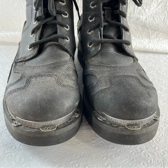 Harley Davidson Men Stealth Motorcycle Boots Black Leather D91642 Biker 12 M