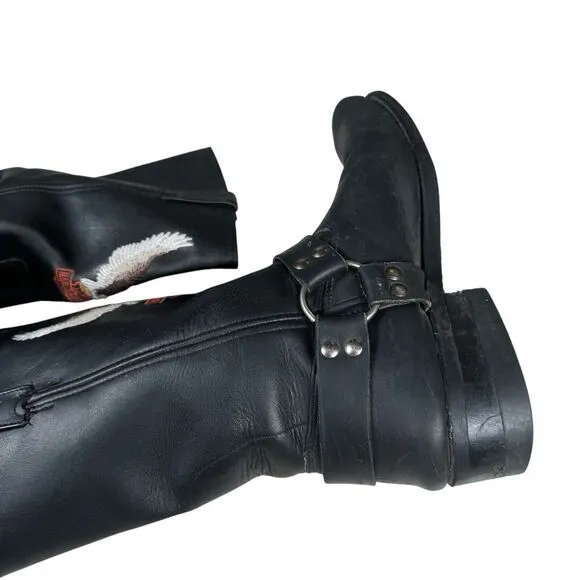Harley Davidson Square Toe Eagle Riding Boots 91002‎ Men Size US 11 Motorcycle