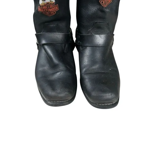 Harley Davidson Square Toe Eagle Riding Boots 91002‎ Men Size US 11 Motorcycle