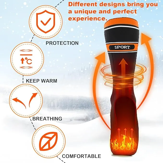 Heated Socks for Men Women,5000mAh Rechargeable Foot Warmer Electric Heating Socks with 3 Heating Settings & App Remote Control Thermal Electric Socks,Warm Socks for Hunting Skiing Camping Hiking