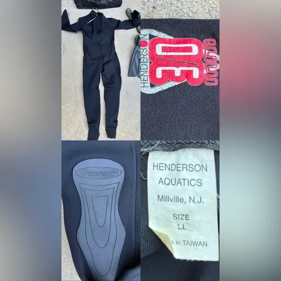 Henderson men’s Scuba Wetsuit, Fins, Boots and Snorkel with mask