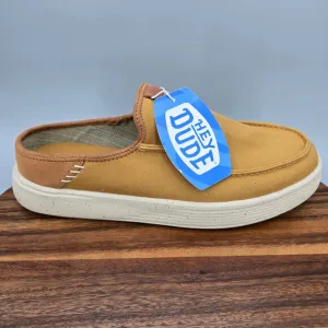 Hey Dude Austin Workwear Shoes Men's 12 Tan Stucco Slip On Platform Lift Mules