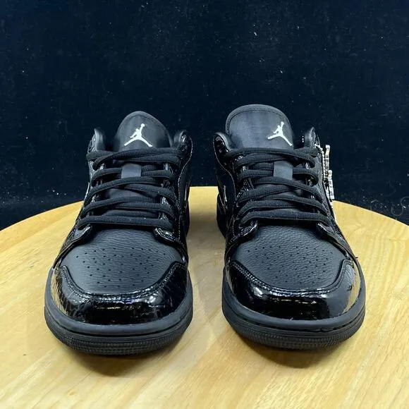 HJ7743-010 Nike WMNS Air Jordan 1 Low SE Black Croc (Women's) Size 7