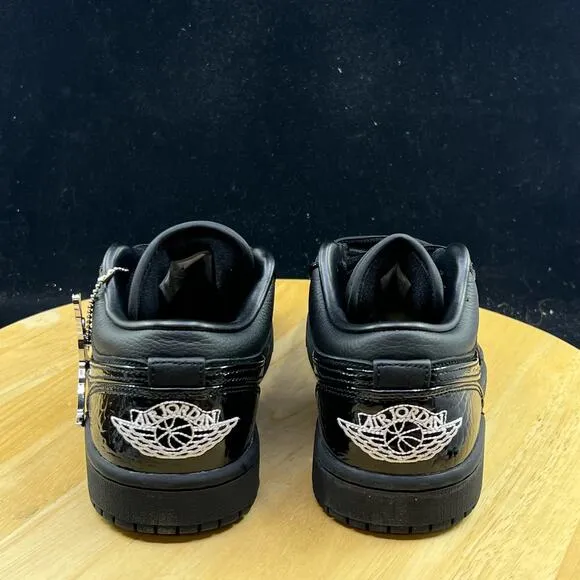 HJ7743-010 Nike WMNS Air Jordan 1 Low SE Black Croc (Women's) Size 7
