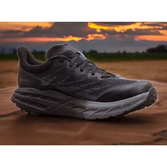 HOKA Black Speedgoat GTX GoreTex Hiking Trail Shoes Mens 11.5 New Fast Shipping