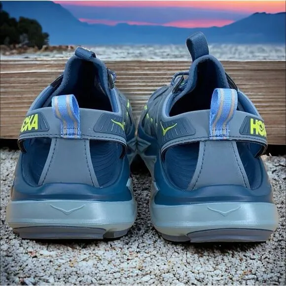 Hoka Hopara Shoes Blue Drawstring Hiking Outdoor Water Sandals Mens Size 11.5