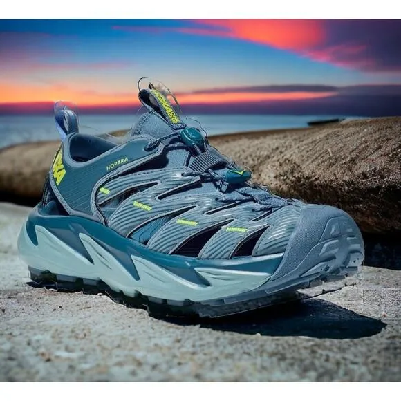 Hoka Hopara Shoes Blue Drawstring Hiking Outdoor Water Sandals Mens Size 11.5
