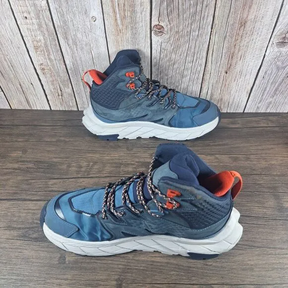 Hoka One One Anacapa Mid GTX Hiking Boots Women's Sz 8.5 B Teal Blue (READ)