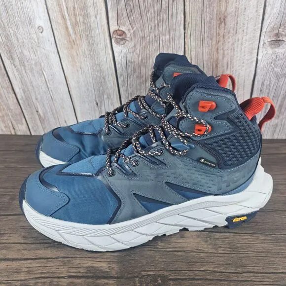 Hoka One One Anacapa Mid GTX Hiking Boots Women's Sz 8.5 B Teal Blue (READ)
