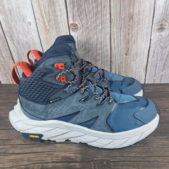 Hoka One One Anacapa Mid GTX Hiking Boots Women's Sz 8.5 B Teal Blue (READ)