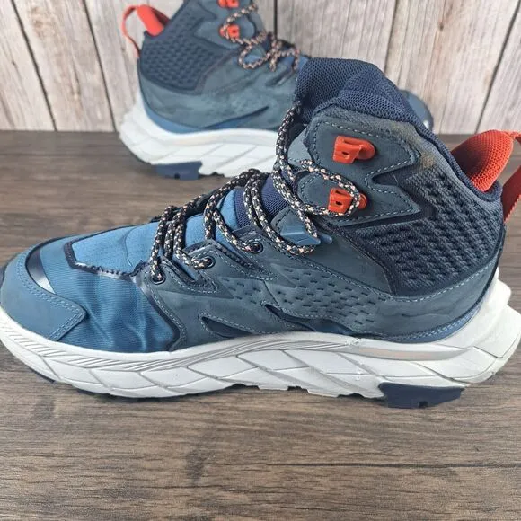 Hoka One One Anacapa Mid GTX Hiking Boots Women's Sz 8.5 B Teal Blue (READ)
