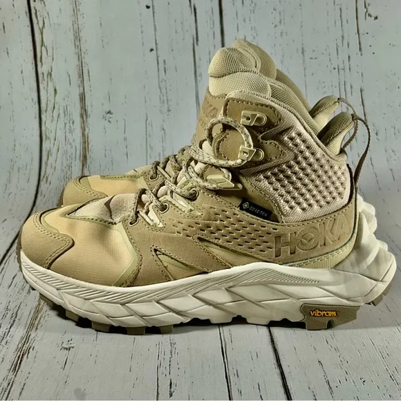 Hoka One One Anacapa Mid GTX Womens Hiking Shoes Brown Size 5 1134984-SSEG